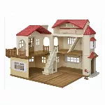 &bdquo;Sylvanian Families&ldquo; &ndash; Užmiesčio namas raudonu stogu su slaptu žaidimų kambariu palėpėje