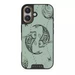 Pisces - iPhone 16 Case, Elite Dark (MagSafe) / Gold / Turquoise