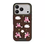 Cloud Hopping - iPhone 17 Pro Case, Elite Dark (MagSafe) / Gold