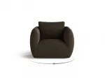 Boucle Armchair, "Nimes", 1 Seat, 95.5x87x80 Made in Europe