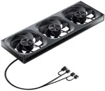 Jonsbo ZA-420BR PWM ventiliatorius, atvirk&scaron;tinis sukimosi režimas, ARGB &ndash; 3 vnt. 140 mm, juodos spalvos