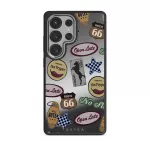 Open Late - Samsung Galaxy S25 Ultra Case, Elite Mirror Dark (Magnetic) / Silver