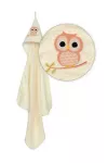 Bathing cover - TB0393/02 - TERRY - ROBIN - size 80x80 - OWL - LIGHT BEIGE