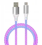 Qualo QCS-AC-00 Glowing Cable USB-A &ndash; USB-C /15W / 1m / LED