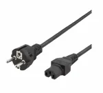 Power cable CEE 7/7 IEC C15 2m Black
