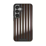Dark Roast - Samsung Galaxy S25 Plus Case, Elite Mirror Dark (Magnetic) / Silver