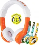 &bdquo;BuddyPhones&ldquo; ausinės &bdquo;BuddyPhones Explore Orange&ldquo; ausinės su mikrofonu vaikams, 85 dB