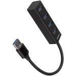 AXAGON HUE-M1A 4x USB3.2 Gen 1 MINI hub, metal, 20cm USB-A cable