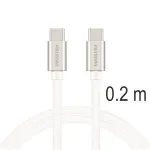 Swissten Textile Universal Quick Charge 3.1 USB-C / USB-C Data and Charging Cable 0.2m silver