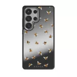 Honeycomb - Samsung Galaxy S25 Ultra Case, Elite Mirror Dark (Magnetic) / Silver