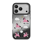Cloud Hopping - iPhone 17 Pro Case, Elite Mirror Dark (MagSafe) / Silver