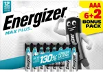 &Scaron;arminė baterija - Energizer Max Plus AAA &Scaron;arminės Baterijos, 8 Vnt.