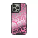 Pink Shores - iPhone 16 Pro Max Case, Elite Mirror Dark (MagSafe) / Silver