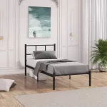 Viengulė lova, &bdquo;Hanah Home&ldquo;, juoda, 90 x 200
