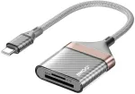 Atminties kortelių skaitytuvas - BWOO USB-C 2-in-1 SD/TF kortelių skaitytuvas 480 Mbps