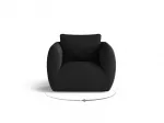 Boucle Armchair, "Nimes", 1 Seat, 95.5x87x80 Made in Europe