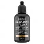 Gosh, Foundation Plus+, Cover & Conceal, Liquid Foundation, 006, Honey, SPF15, 30 ml