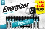 AAA Baterijos - Energizer Max Plus Alkaline Baterijos CHP12, 8+4 Vnt.