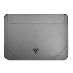 Guess Sleeve GUCS14PSATLG 13/14" silver Saffiano Triangle Logo