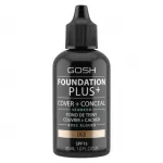 Gosh, Foundation Plus+, Cover & Conceal, Liquid Foundation, 008, Honey, SPF15, 30 ml