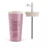 Read Me - Travel Mug, 500 ml / Flap & Straw Set