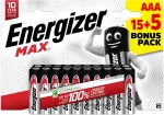 Baterija - Energizer Max &Scaron;arminės AAA/LR03 Baterijos 15+5 Vnt.