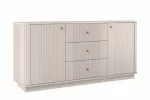 Chest Of Doors Vesper 160 Cm With 3 Drawers - Cashmere / Gold Handles