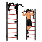 Gymnastics Wall Bars 215 cm Pull-Up Exercise Bar for Children and Adults Black MOVEPRO