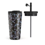Stardust - Travel Mug, 500 ml / Flap & Straw Set
