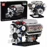 Klocki Konstrukcyjne Silnik V8 Model Mechaniczny Ruchome Tłoki 552 el.
