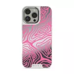 Pink Shores - iPhone 16 Pro Case, Elite Mirror Light (MagSafe) / Silver