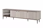Tv Set Vesper 187 Cm With Open Shelfs - Cashmere / Nut / Black Legs