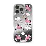 Cloud Hopping - iPhone 16 Pro Case, Elite Mirror Light (MagSafe) / Silver
