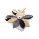 Toy Blanket - 94291 - MILUŚ - BUNNY with heart shape nose - GREY- size 25 cm