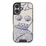 Marine Muse - iPhone 16 Case, Elite Dark (MagSafe) / Silver