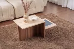 Kavos staliukas, &bdquo;Hanah Home&ldquo;, travertinas, &bdquo;Venezia Walnut&ldquo;, 80 x 40 x 40