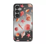 Seashells - Samsung Galaxy S25 Plus Case, Elite Mirror Dark (Magnetic) / Silver