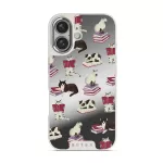 Curious Cat - iPhone 16 Case, Elite Mirror Light (MagSafe) / Silver