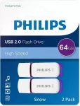 "STICK Philips USB 2.0 2-Pack 64GB Snow Edition Magic Purple"