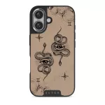 Gemini - iPhone 16 Case, Elite Dark (MagSafe) / Silver / Beige