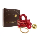 SUNEWMED_SET &bdquo;Winter Kiss&ldquo; lūpų balzamų rinkinys: &bdquo;Red&ldquo; + &bdquo;Vanilla Kiss&ldquo; + mini rankinėlė