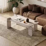 Kavos staliukas, &bdquo;Hanah Home&ldquo;, travertinas, 147 x 35 x 87