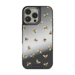 Honeycomb - iPhone 16 Pro Case, Elite Mirror Dark (MagSafe) / Silver