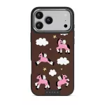 Cloud Hopping - iPhone 17 Pro Max Case, Elite Dark (MagSafe) / Silver