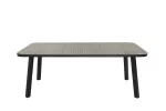 Lauko stalas Paola 200x100cm, Juoda/Rusva