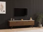 TV staliukas, &bdquo;Hanah Home&ldquo;, rie&scaron;utmedžio, travertinas, 140 x 40 x 25