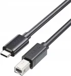 &bdquo;Unitek&ldquo; USB-C &ndash; USB-B kabelis, 3 m, juodos spalvos (C14140ABK03-3M)