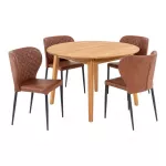 Valgomojo baldų komplektas Metz ir Pisa, 52/118-158 x 54-118 x 75,5/83 cm