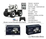 Tractor White 1:24 with remote control Mercedes Benz