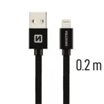 Swissten Textile Fast Charge 3A Lightning Data and Charging Cable 20 cm